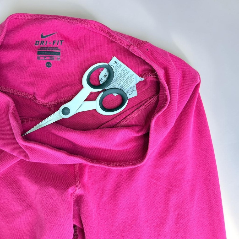 Nike Womens Dri-FIT Capri Leggings Pink XS - Picture 4 of 6